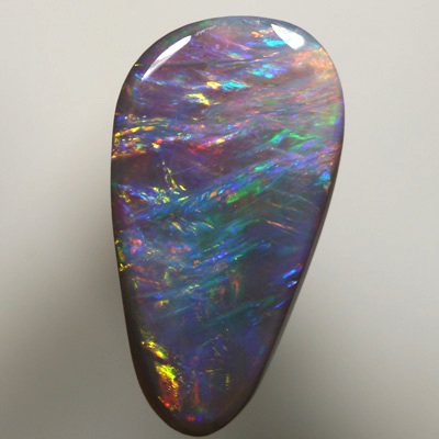 SOLID SEMI BLACK OPAL Bright golds to turquoise and blue